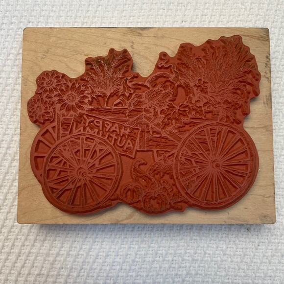 Vintage autumn Rubber Stamp - Picture 2 of 3